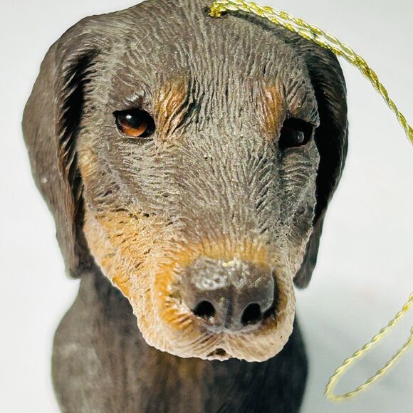 Sandicast Brown Red Doberman Head Ornament Uncropped Dobie Brue Vintage 1996 B - Picture 5 of 8